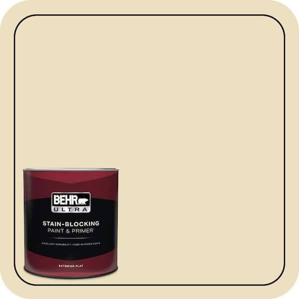 BEHR ULTRA 1 qt. Home Decorators Collection #HDC-NT-17 New Cream Flat Exterior Paint & Primer