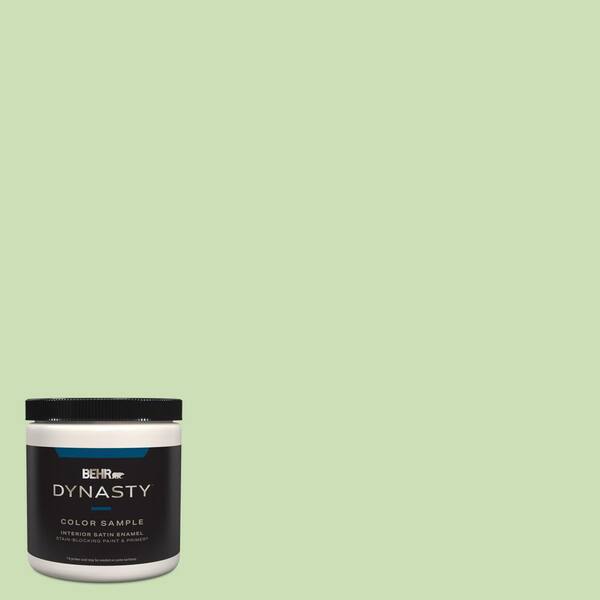 BEHR DYNASTY 8 oz. #430C-3 Peridot Satin Enamel Stain-Blocking Interior/Exterior Paint & Primer Sample