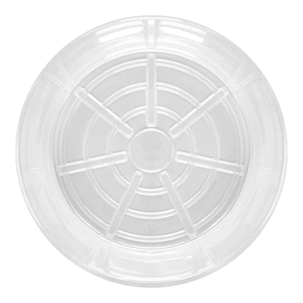 Vigoro 12 in. W x 3.5 in. H Clear Medium-Duty Deep Plastic Plant