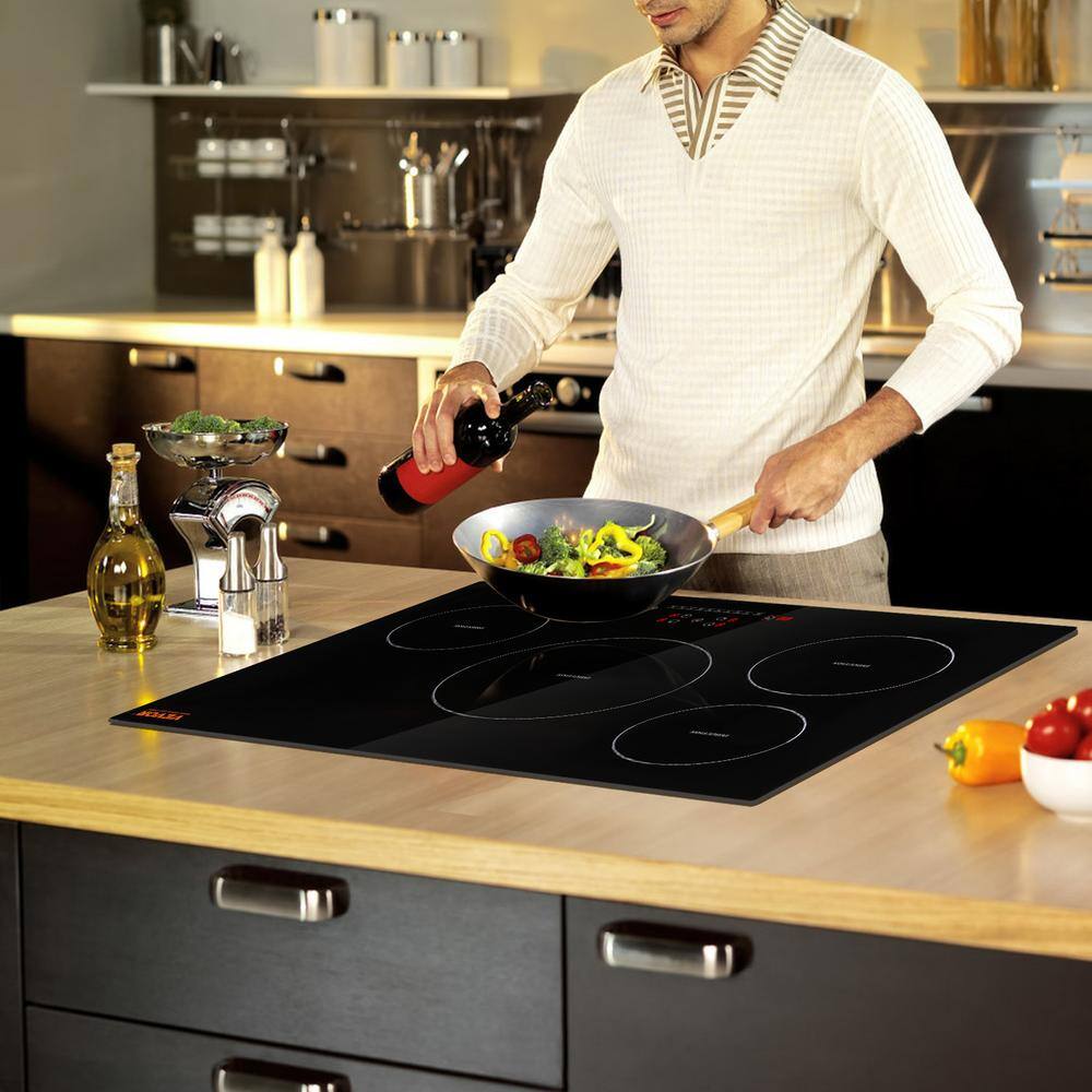VEVOR 30'' Black Stainless Steel 4 Burner Induction Cooktop