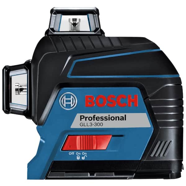 Bosch Professional Niveau laser GLL 3-50 (laser rouge, intérieur, portée :  10 m, 4 piles AA, support rotatif, support BM1, L-BOXX) Bleu
