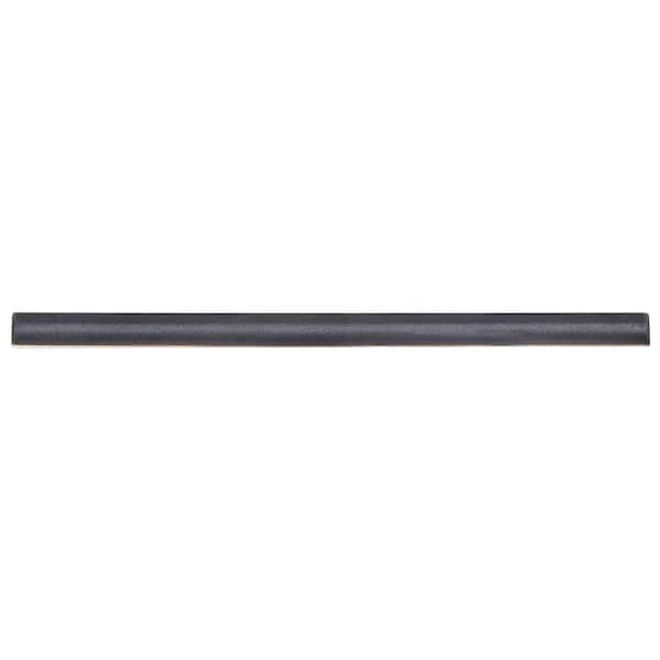 Orion Silver 0.47 in. x 7.87 in. Glazed Terracotta Quarter Round Bullnose Trim