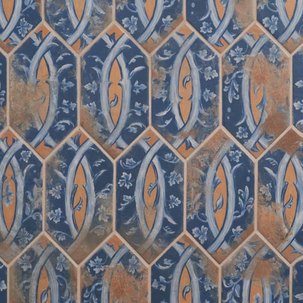 Casablanca Medina Multicolor 3.93 in. x 7.87 in. Picket Matte Porcelain Floor and Wall Tile (3.53 sq. ft./ Case)