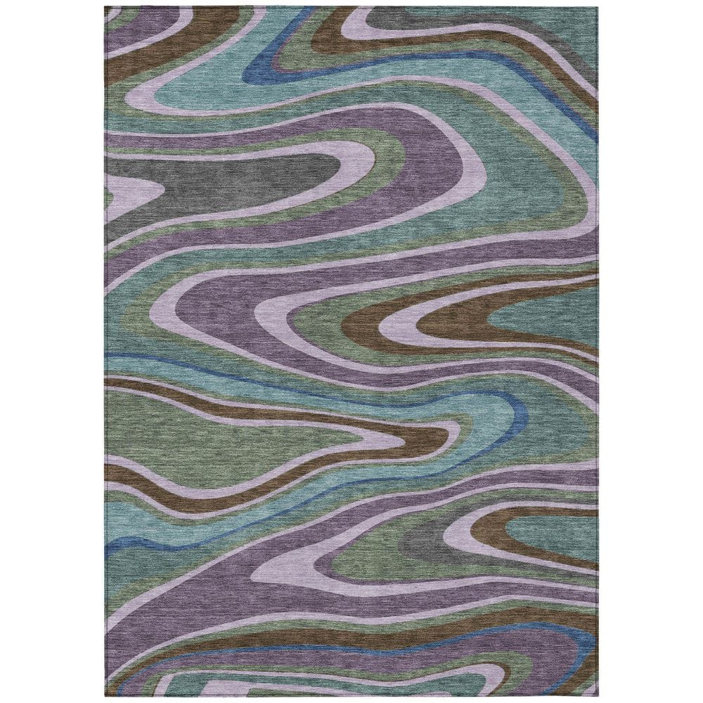 Chantille Machine Washable Indoor/Outdoor Abstract ACN2494 Purple 9 ft. x 12 ft. Area Rug price history on PriceWatchPro