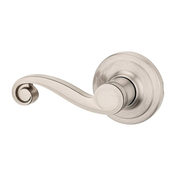Lido Satin Nickel Left-Handed Half-Dummy Hall Closet Door Handle