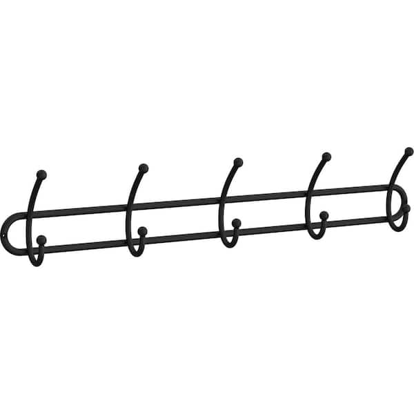 Home Decorators Collection 27 in. L Black Wire Hook Rail