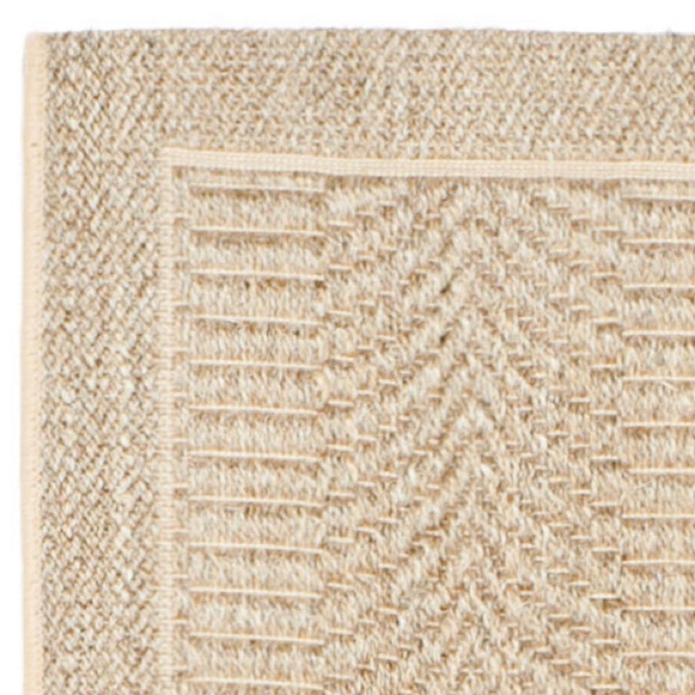 Desert Sand Geometric Wool Runner Rug, 2' x 8'