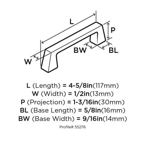 Oil Rubbed Bronze 3-3/4 inch Bar Pull with Mounting Hardware