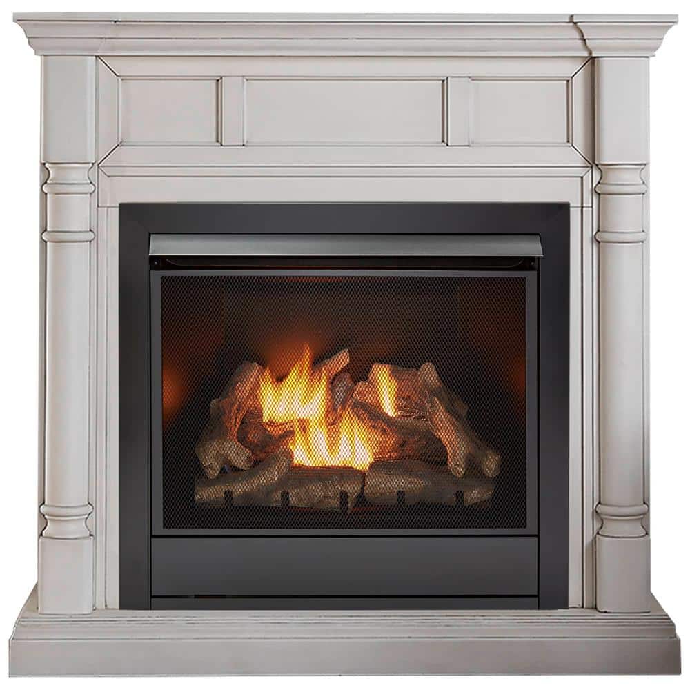 FDI32R-M-AW Full Size Dual Fuel Ventless Fireplace - 32,000 BTU, Remote Con