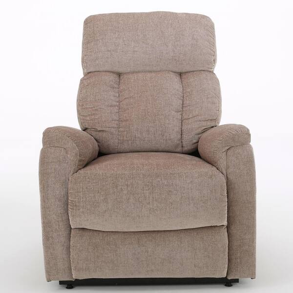 Noble House Ivy Two-Tone Wheat Fabric Lift Up Recliner