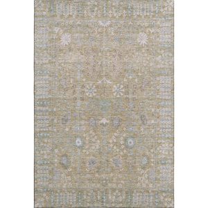 Mayfield Premium Machine Washable Abstract AMF2231 Beige 8 ft. x 10 ft. Area Rug