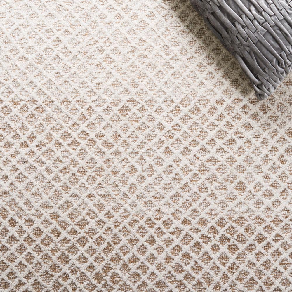 Ivory Elegance 59" Square Hand-Tufted Wool Rug