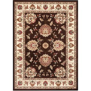 Timeless Abbasi Brown Beige 8 ft. x 11 ft. French Country Traditional Area Rug