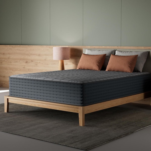 Gray 1200-Hybrid Queen Firm Hybrid 12 in. Bed-in-a-Box Mattress