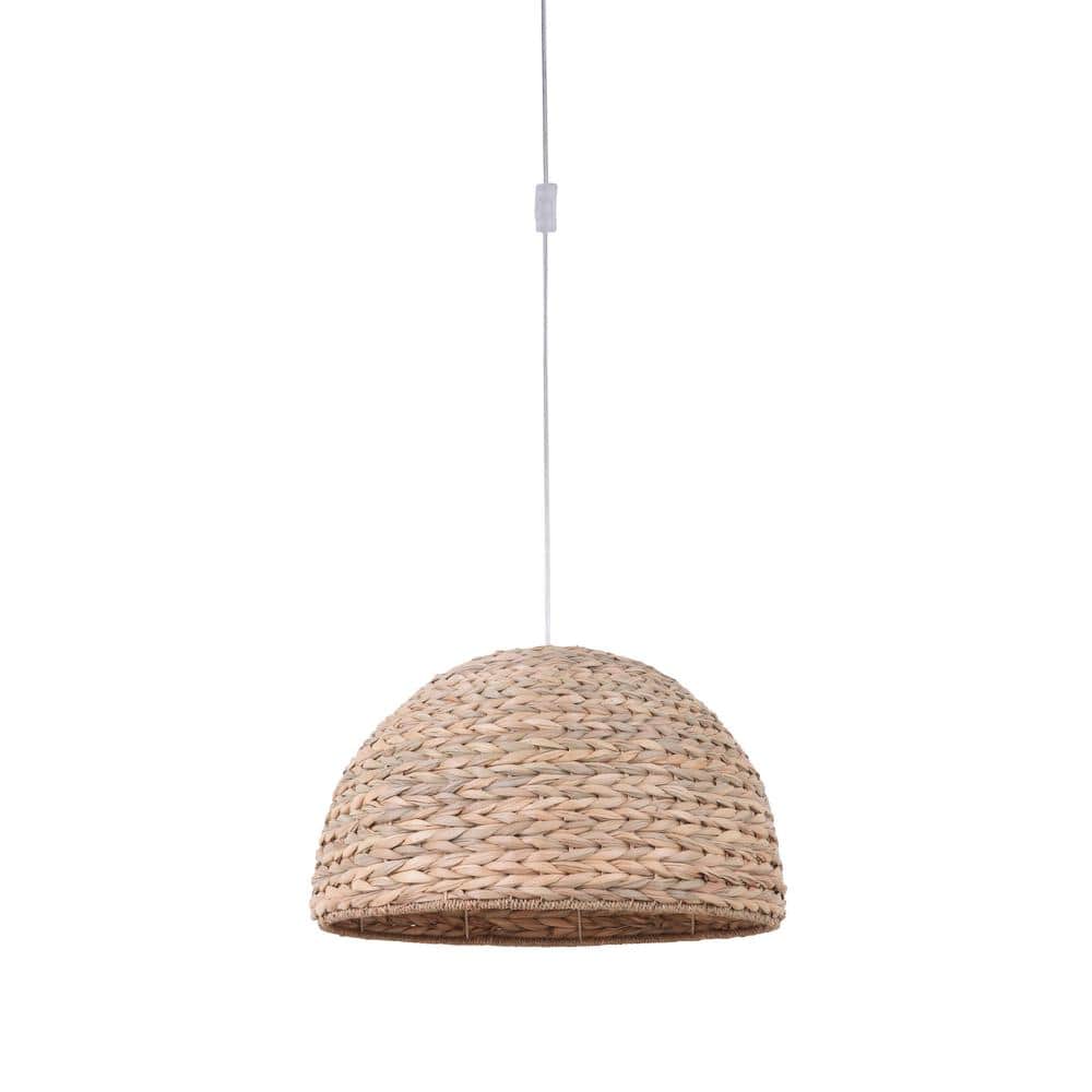 Swag Pendants 60-Watt 1-Light Natural Finish Damp Rated Pendant Light w/ Natural Grass Shade, No Bulbs Included price history on PriceWatchPro
