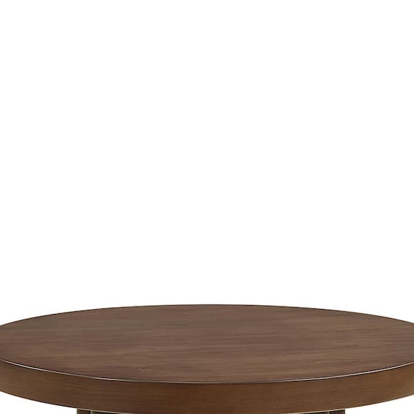 Acme Furniture Sanat 20 in. Brown Finish Round Wood End Table with