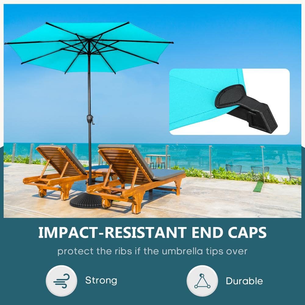 Lyon 108" Light Blue Steel Market Umbrella