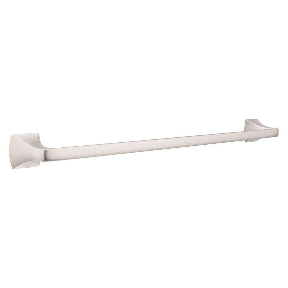 24-Inch Brushed Nickel Double Wall-Mounted Towel Bar