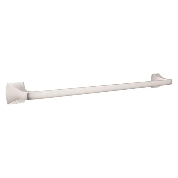 Moen Voss 24-in Brushed Nickel Wall Mount Single Towel Bar Moen Voss 24-in Brushed Nickel Wall Mount Single Towel Bar
