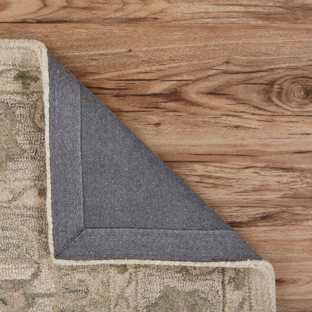 Handmade Gray Medallion Tufted Wool Area Rug 5' x 7'