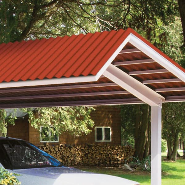 Suntop 26 in. x 8 ft. Corrugated Foam Polycarbonate Roof Panel in