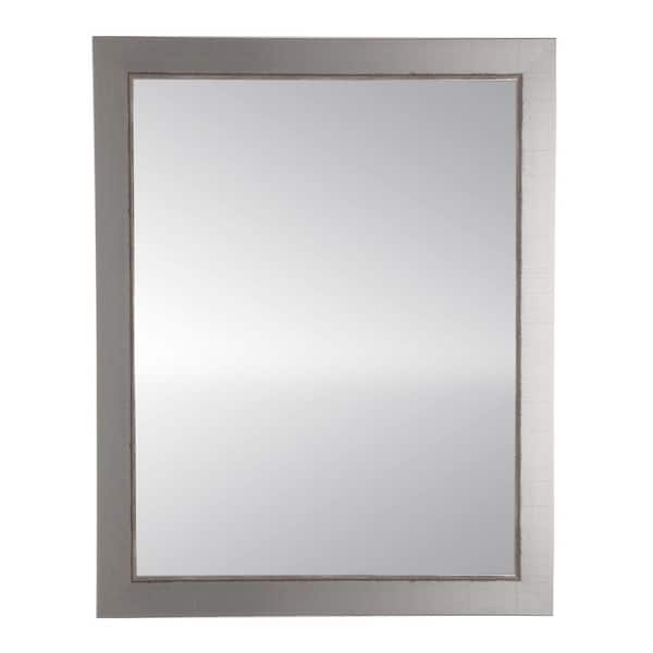 BrandtWorks Large Rectangle Aged Silver Classic Mirror (40.5 in. H x 31.5 in. W)