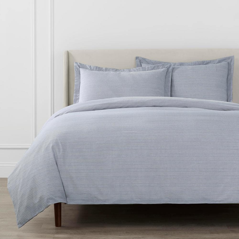 Home Decorators Collection Priscilla 3Piece Washed Denim Striped