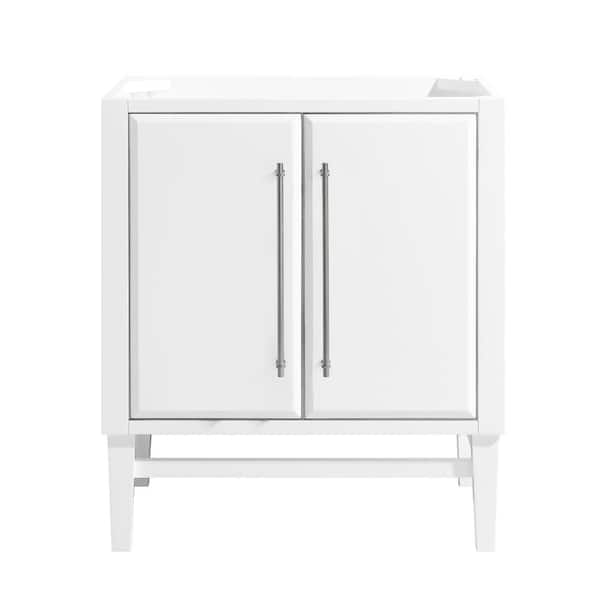Avanity Mason 30 in. Bath Vanity Cabinet Only in White with Silver Trim