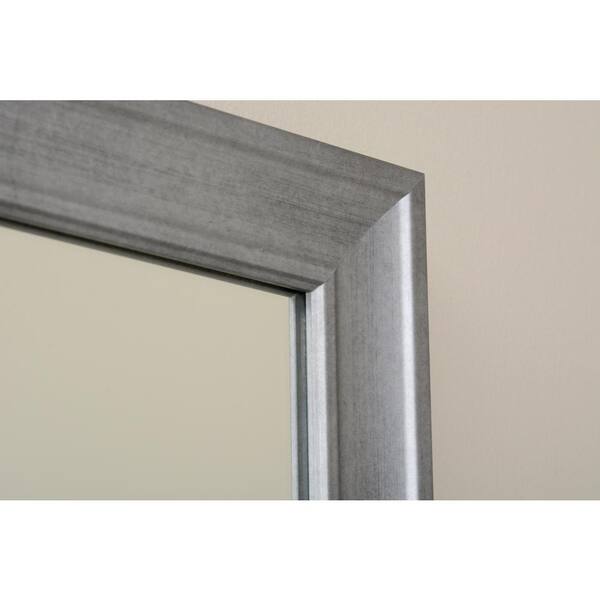 BrandtWorks 30-in W x 48-in H Silver Framed Wall Mirror in the