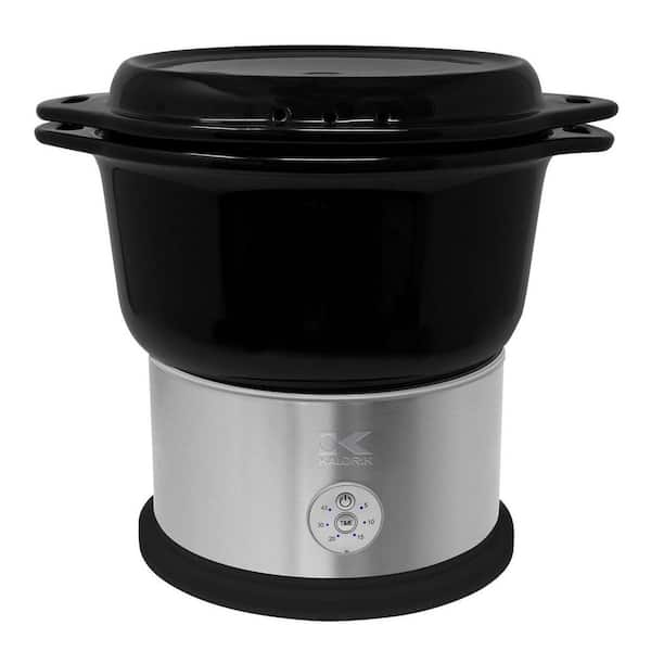 Kalorik 8-Qt Digital Slow Cooker with Locking Lid, Stainless Steel