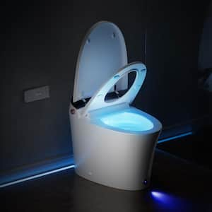 Elongated Electric Bidet Toilet 1. 06GPF in White with Auto Foam Layer, Auto Flush, Nightlight, Deodorizer, Soft Close