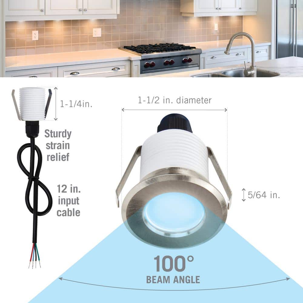RGB Mini Recessed LED Light with Interchangeable Trims