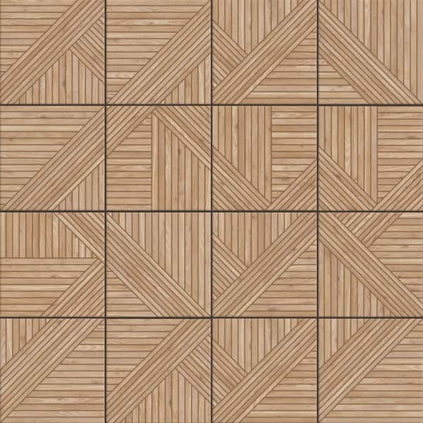 Merola Tile Tangram Wood Oak 17-3/8 in. x 17-3/8 in. Porcelain