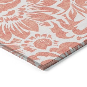 Chantille ACN551 Salmon 5 ft. x 7 ft. 6 in. Machine Washable Indoor/Outdoor Geometric Area Rug