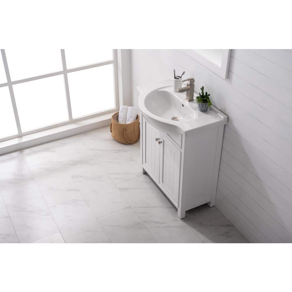 Marian 30" White Porcelain Single Sink Vanity