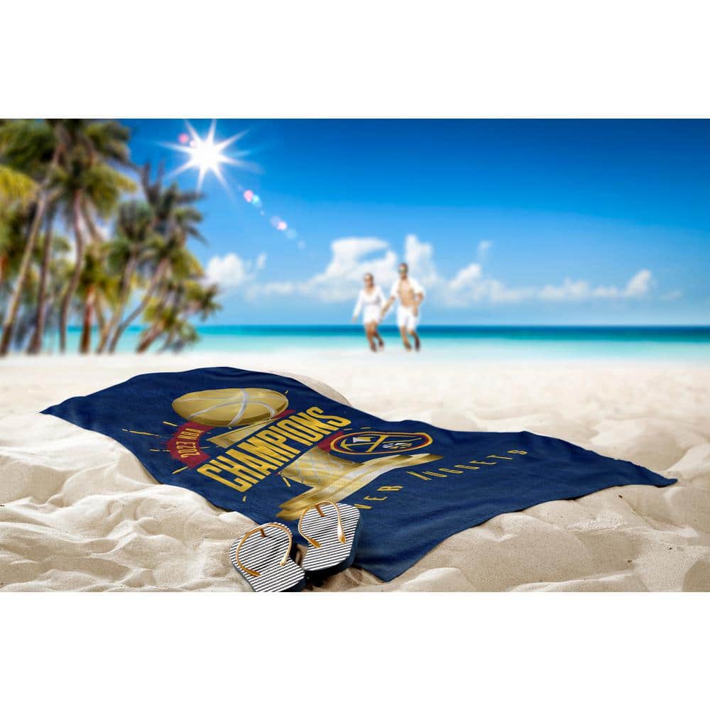 NBA Denver Nuggets 2023 Champions Blue Cotton Beach Towel