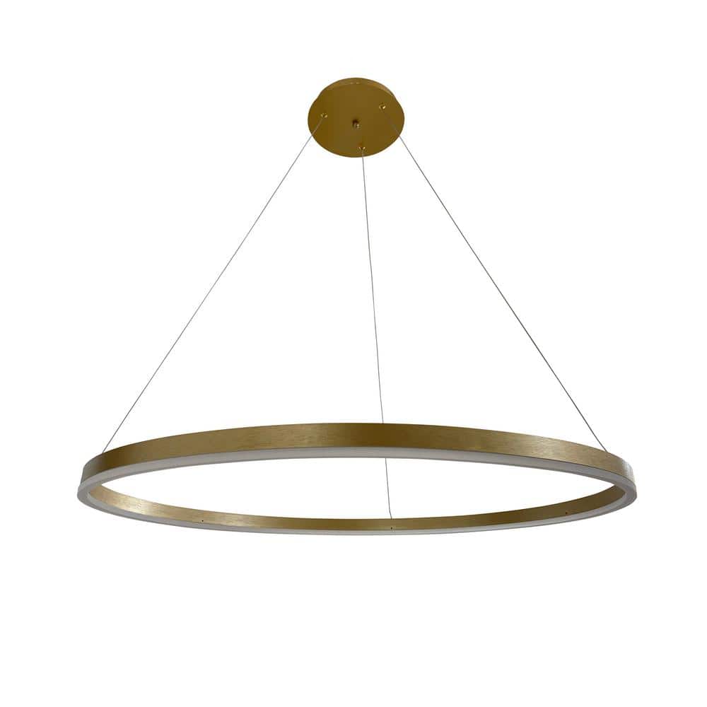 Yatziri 45-Watt Integrated LED Gold Circular Chandelier