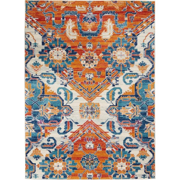 Nourison Passion Multicolor 4 ft. x 6 ft. Floral Transitional Area Rug