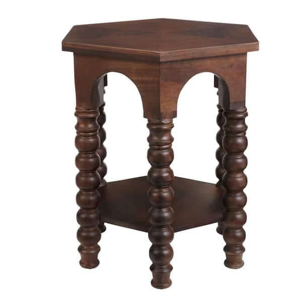 INAVANCE ONES TABLE（ウォールナット） Home Decorators Collection Castine Hexagonal Walnut Brown