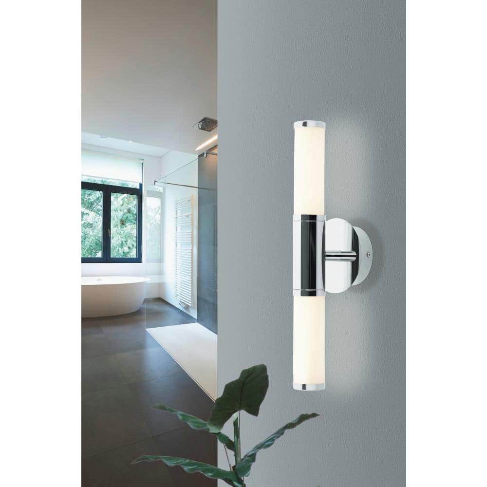 Palmera Chrome 20" LED Vanity Cylinder Wall Sconce