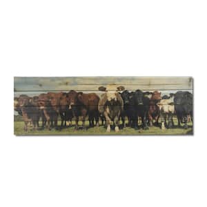 Charlie Charming Cow Herd by Unframed Art Print 12 in. x 36 in.