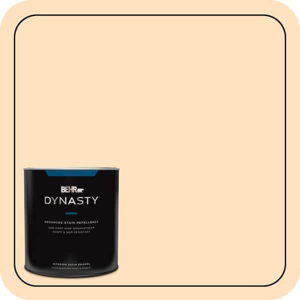 BEHR DYNASTY 1 qt. #310C-2 Orange Glow Satin Enamel Interior Stain-Blocking Paint and Primer