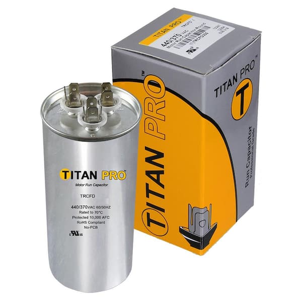 Titan Pro Run Capacitor 7.5 MFD 440/370-Volt Oval