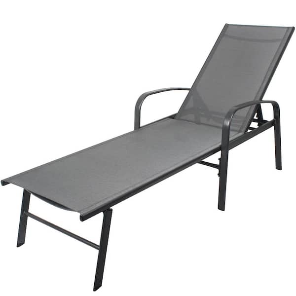 wayofatry Outdoor Patio Swimming Pool Lounge Gray Color with Pillow