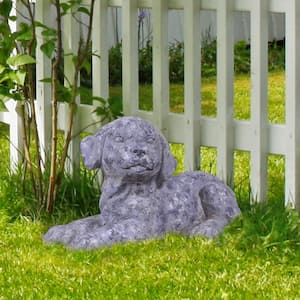 10 in. Tall Indoor/Outdoor Laying Puppy Garden Statue Decoration