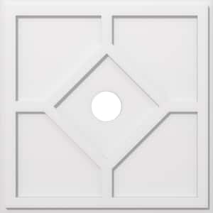 1 in. P X 9-3/4 in. C X 28 in. OD X 4 in. ID Embry Architectural Grade PVC Contemporary Ceiling Medallion