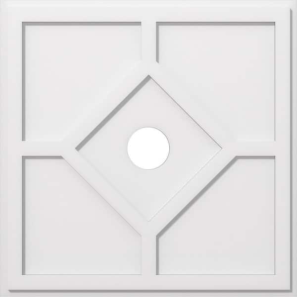 1 in. P X 9-3/4 in. C X 28 in. OD X 4 in. ID Embry Architectural Grade PVC Contemporary Ceiling Medallion