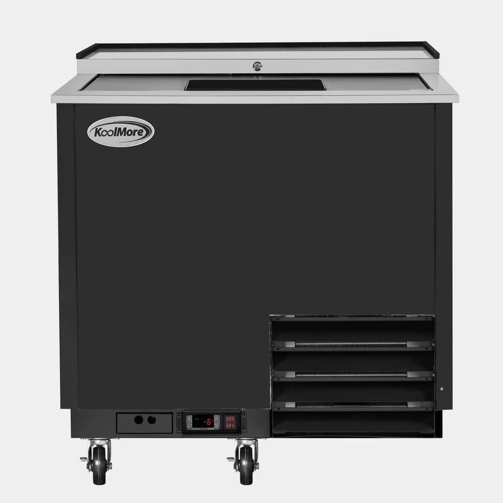 Koolmore 36 In. With 9 Cu. Ft. Auto / Cycle Defrost Glass Froster Chest Freezer In Black KM-GF36 ...