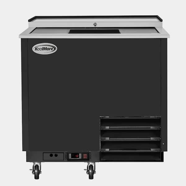 Koolmore 36 in. with 9 cu. ft. Auto / Cycle Defrost Glass Froster Chest Freezer in Black