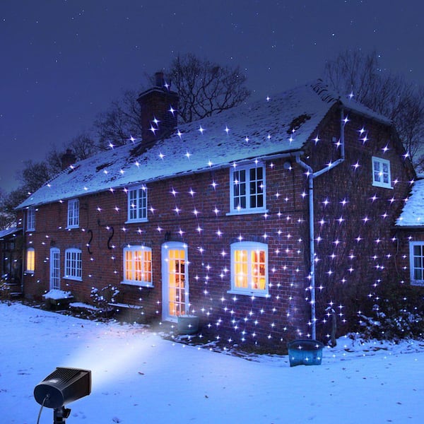 himmelsk erfaring arabisk LEDMALL Motion Snow Fall Full Spectrum Star Effects 7-Color White Laser Christmas  Lights LM-LL-WMR-0002 - The Home Depot